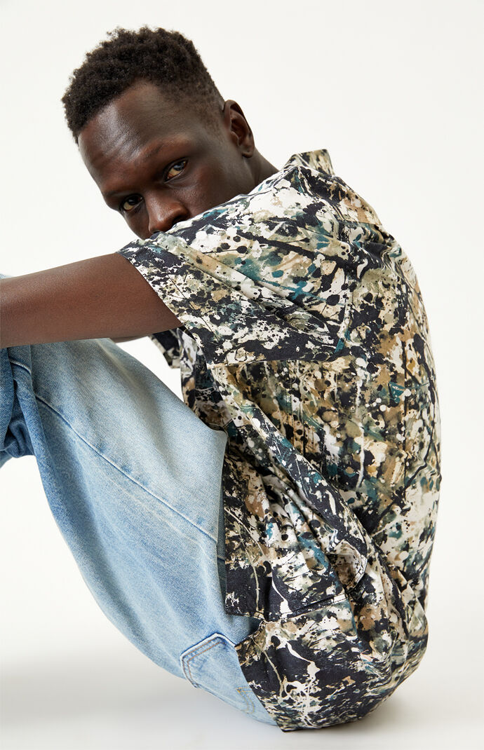 x MoMA Pollock Short Sleeve Button Up Shirt