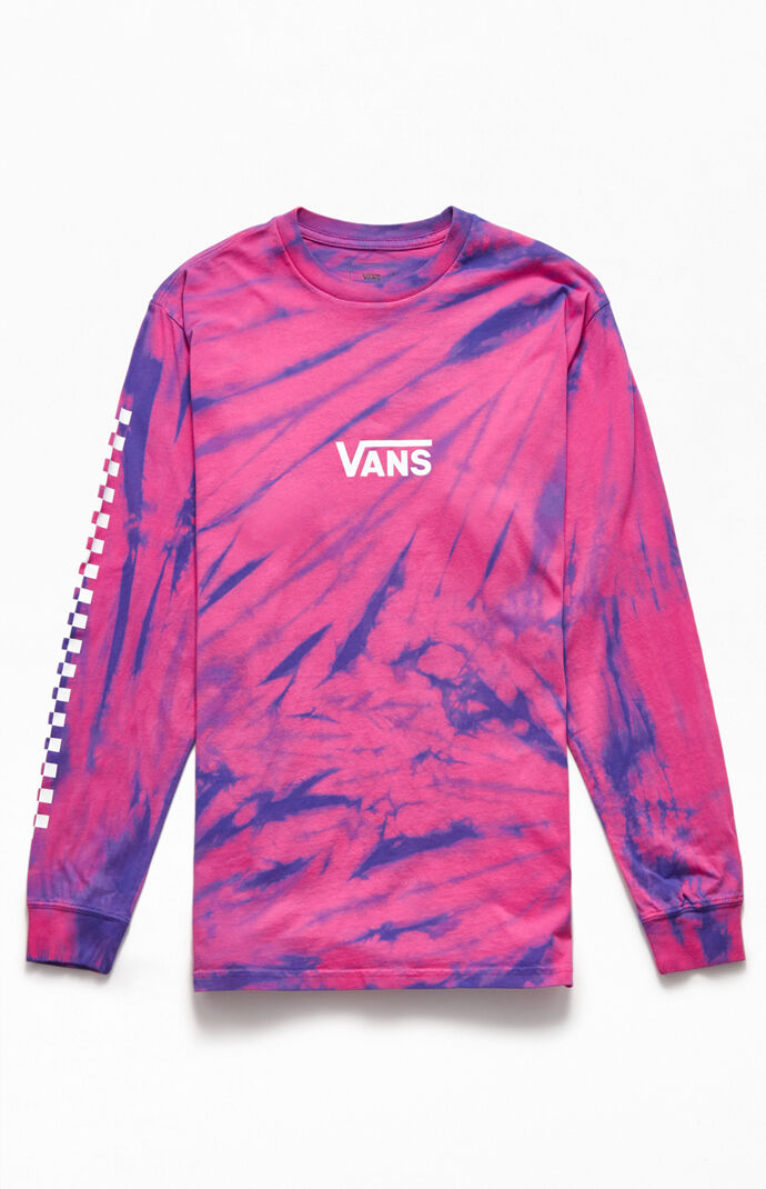 Vans Tie Dye Checker Long Sleeve T-Shirt at PacSun.com