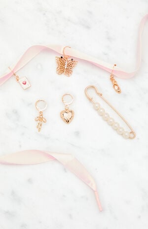 Pink Satin Charm Shoelaces image number 3