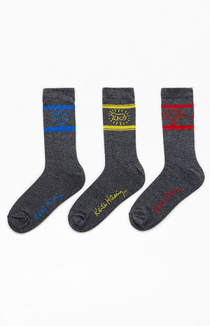 3 Pack Keith Haring Crew Socks image number 2
