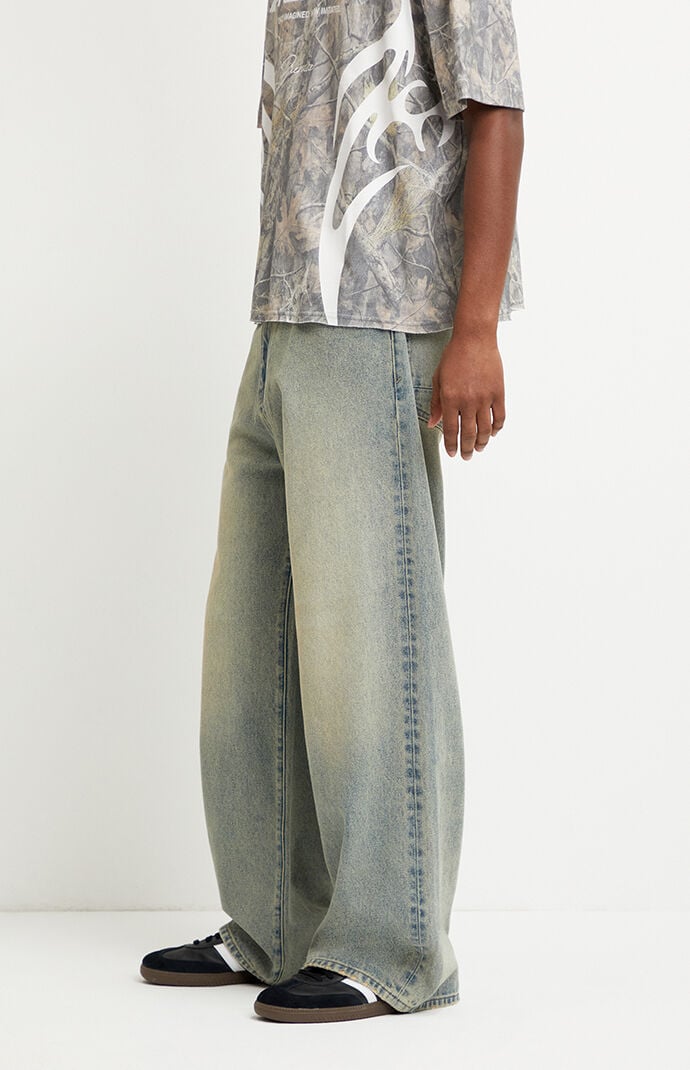Pacsun Blake Extreme Baggy Jeans Light Blue Tinted