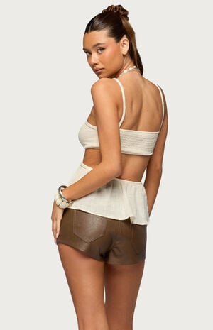 Rosalyn Cotton Braided Cutout Top image number 3