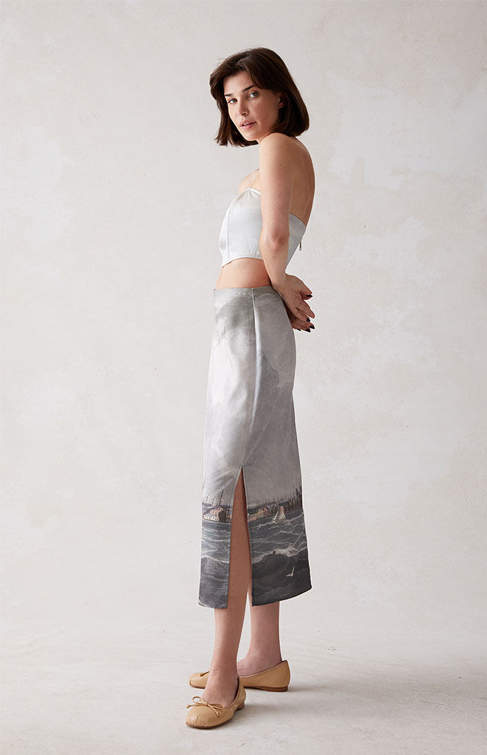 Satin midi skirt nz discount