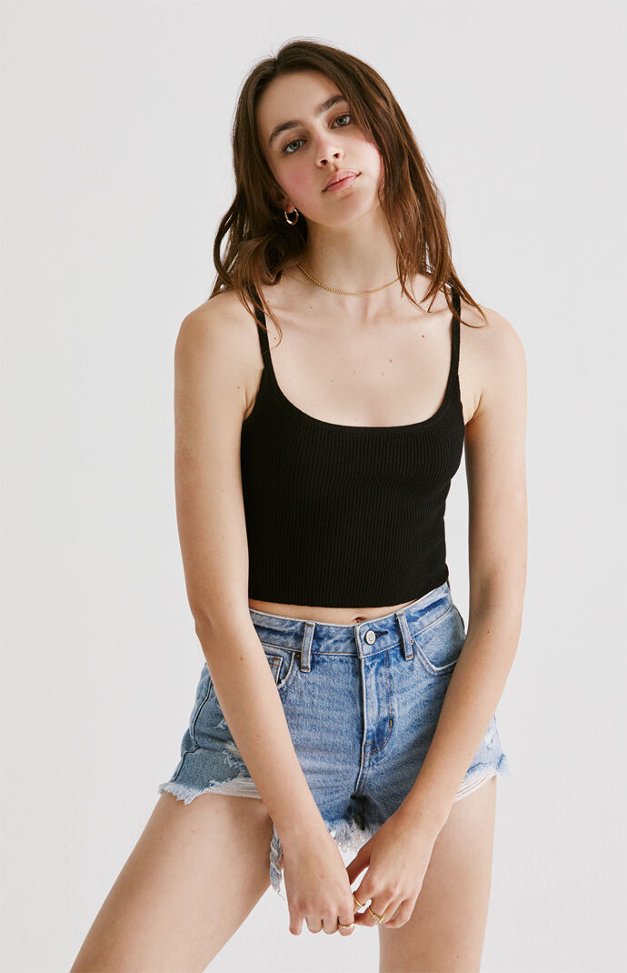 Ribbed Scoop Cami Top