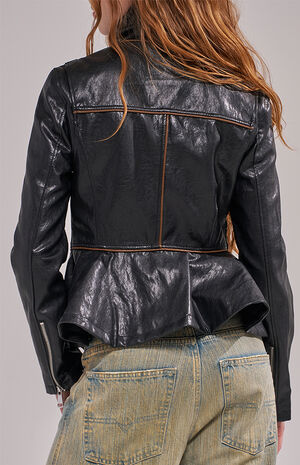 Ally Black Moto Jacket image number 4