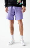 Purple Essential Sweat Shorts Purple Essential Sweat Shorts image number null