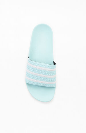 Light Blue Adilette Slide Sandals image number 5