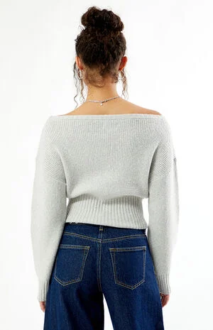 Cosette Ribbed Off-The-Shoulder Sweater image number 5