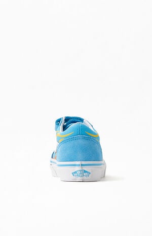 Kids Turquoise Hot Flame V Old Skool Shoes image number 3