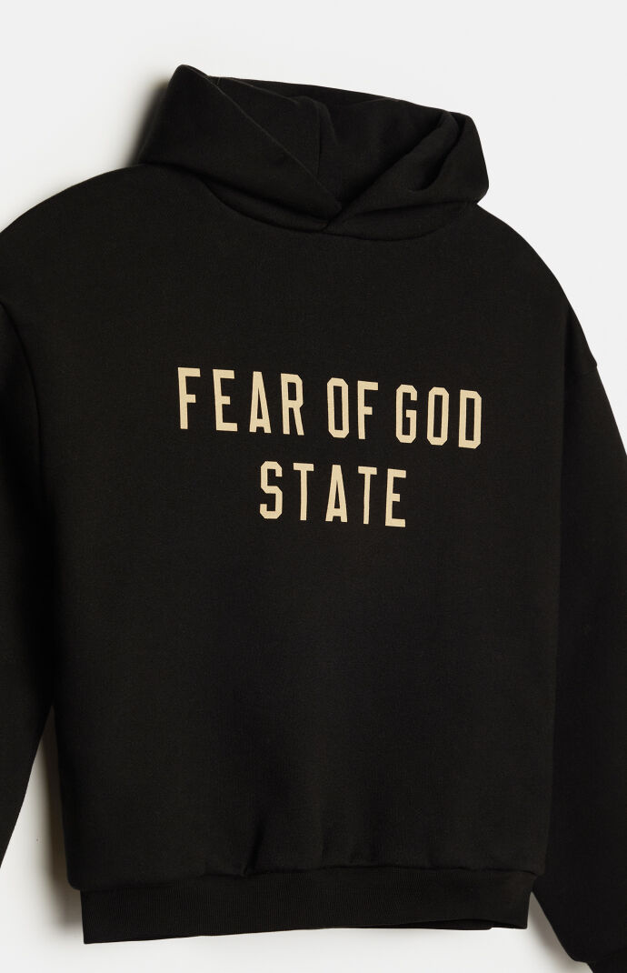 Fear of God ESSENTIALS Kids Black Hoodie | PacSun