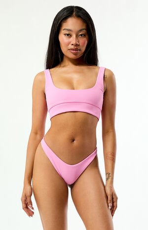 Zenith Ribbed High Cut Skimpy Bikini Bottom image number 2