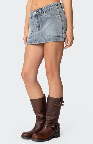 Gigi Carpenter Denim Mini Skirt image number 3