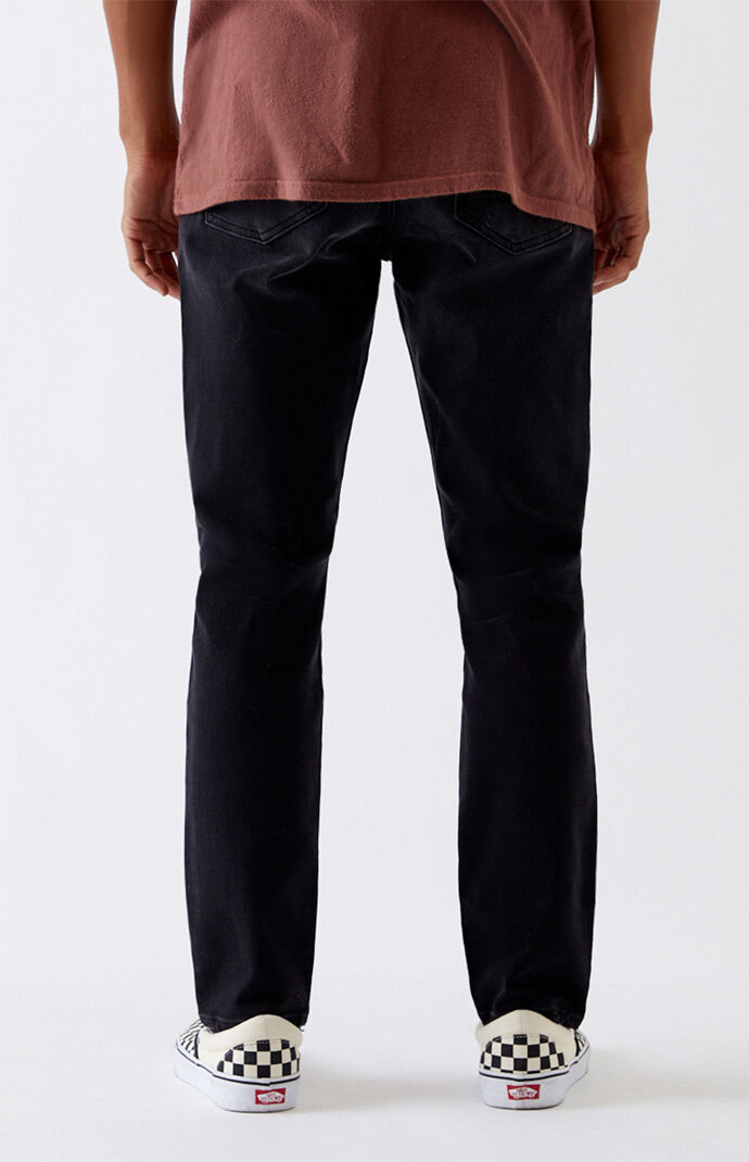 Black Ripped Slim Taper Jeans