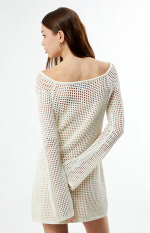 Elena Crochet Boat Neck Mini Dress image number 5