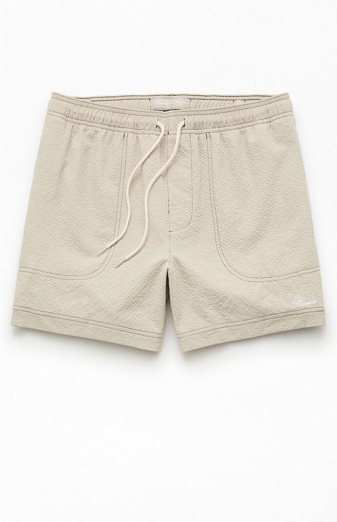 Pacsun Cursive Contrast Stitch 4.5" Swim Trunks
