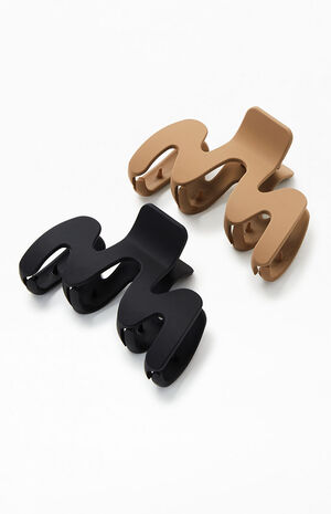 2 Pack Wavy Hair Claw Clips image number 1