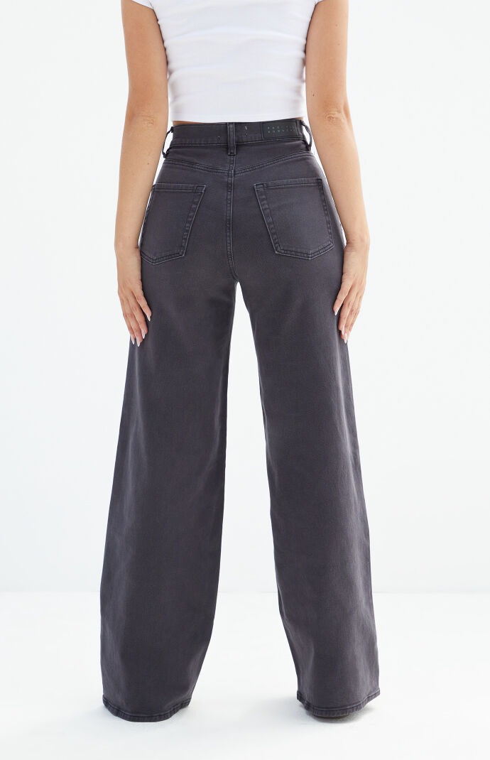 Pacsun Nora Stretch Black Wide Leg Jeans | Pacsun