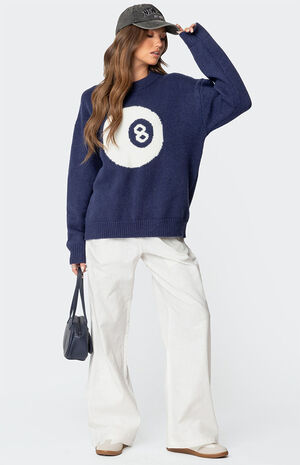 Magic 8 Oversized Chunky Knit Sweater image number 2