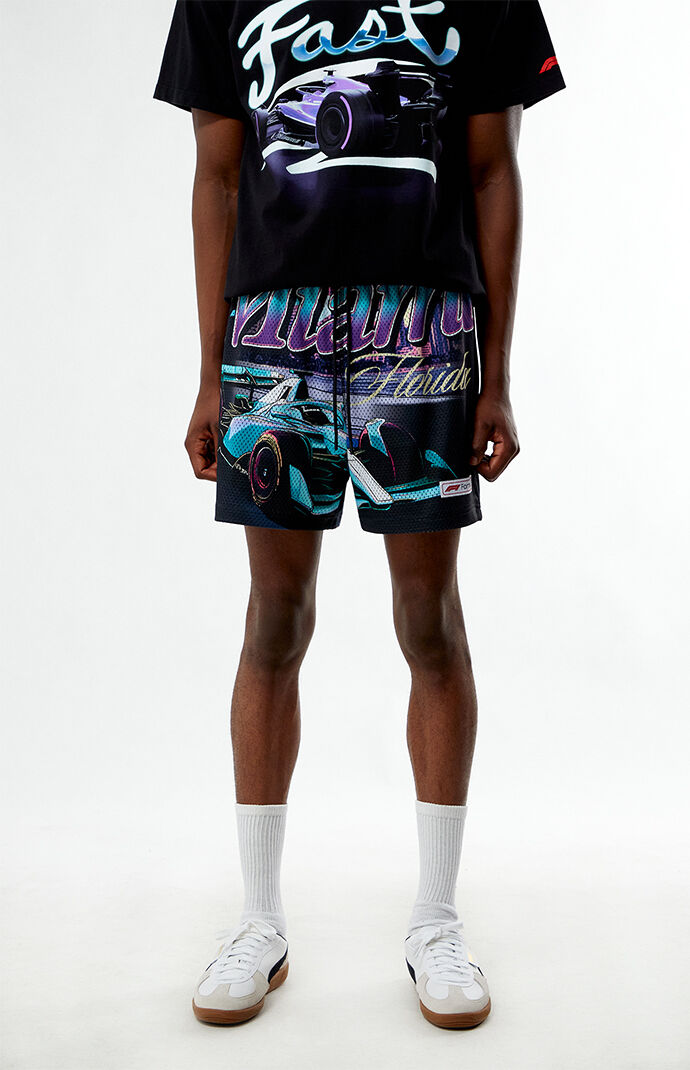 Formula 1 x PacSun Miami Skyline Mesh Shorts | PacSun