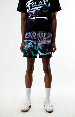 x PacSun Miami Skyline Mesh Shorts image number 2