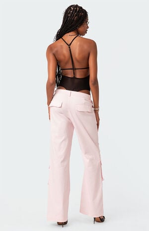 Alva Open Back Sheer Mesh Bodysuit image number 4