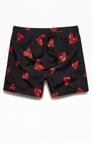 Keith Haring Heart 14" Swim Trunks image number 1