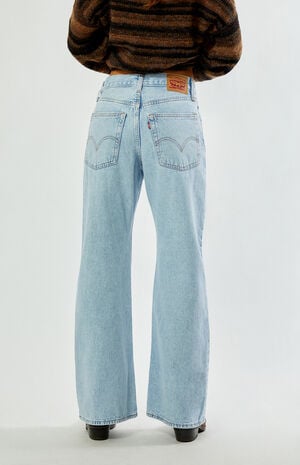 Abraided Middy Loose Bootcut Jeans image number 4