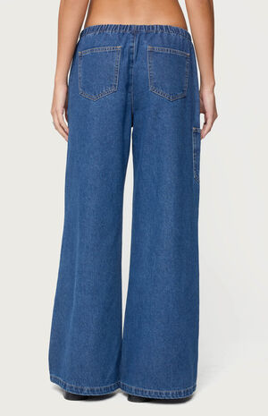 Vicky Tie Waist Low Rise Baggy Jeans image number 3