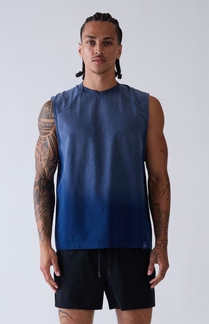 Navy Vintage Wash Form Muscle T-Shirt image number 2