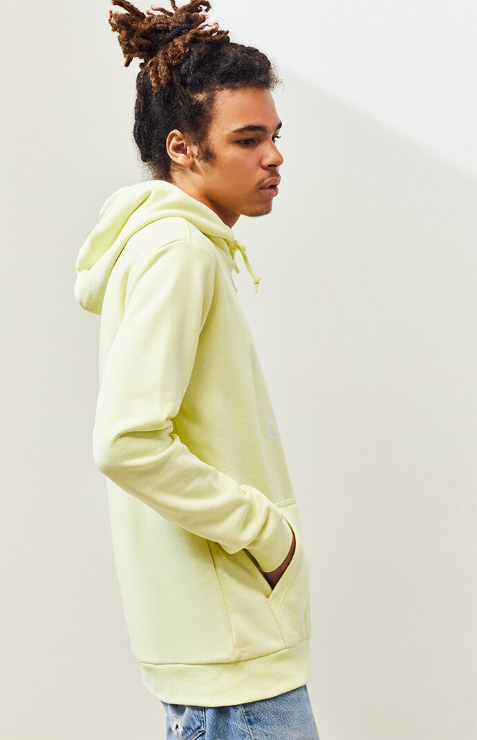 adidas yellow trefoil hoodie
