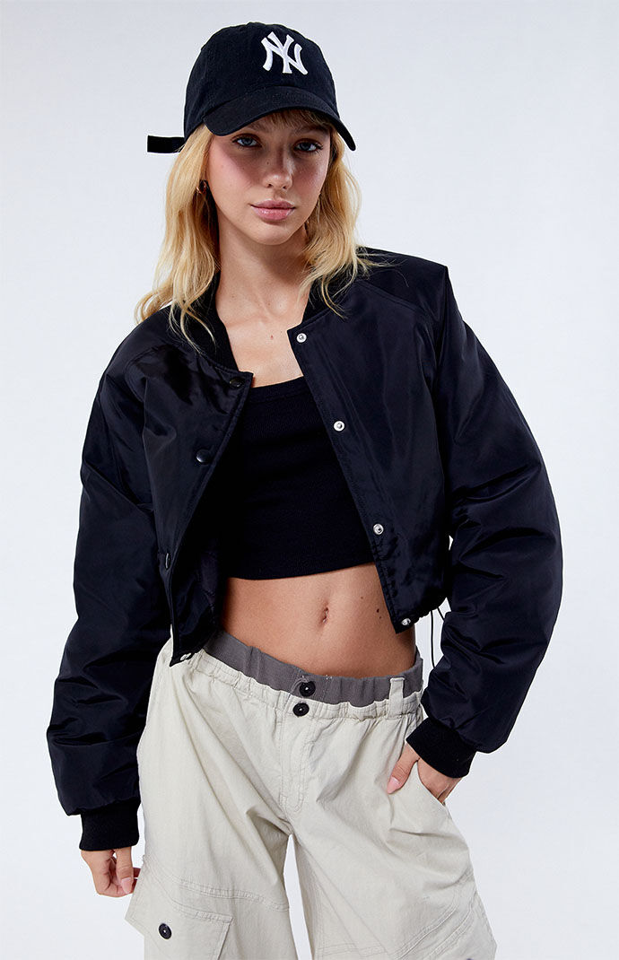 PacSun Cropped Bomber Jacket PacSun