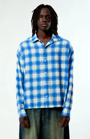 Blue Plaid Sandy Long Sleeve Shirt image number 1