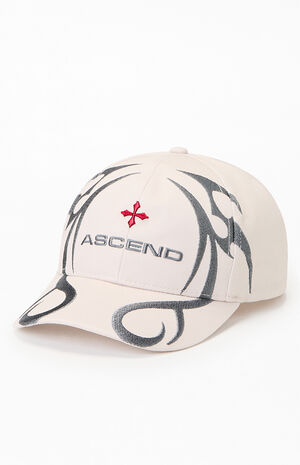 Cream Ascend Logo Snapback Hat image number 4