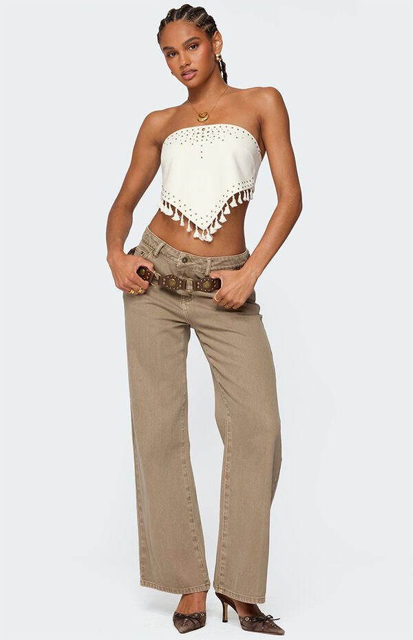 Edikted Stud and Tassel Handkerchief Top