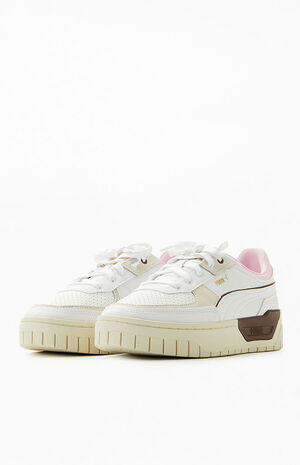 Women's White & Pink Cali Dream Preppy Sneakers image number 2