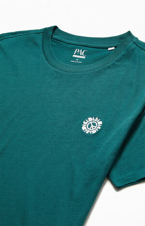 Peace Flower Embroidered T-Shirt Peace Flower Embroidered T-Shirt image number null