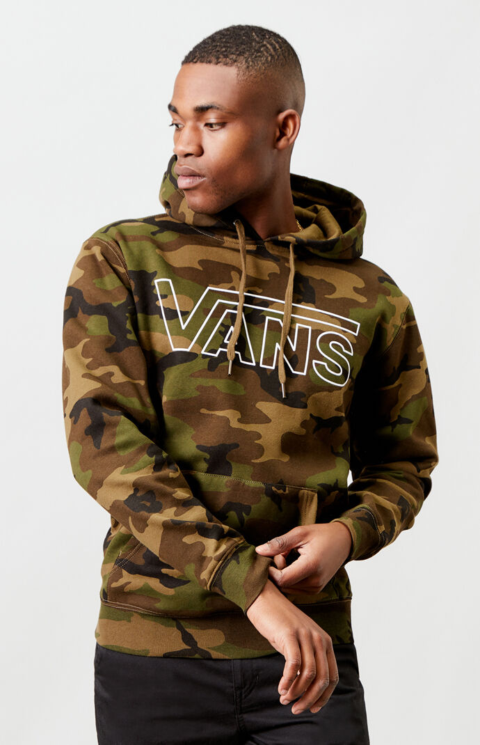 vans classic hoodie camo