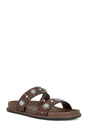 Women's Storge Brown Flat Sandals image number 2