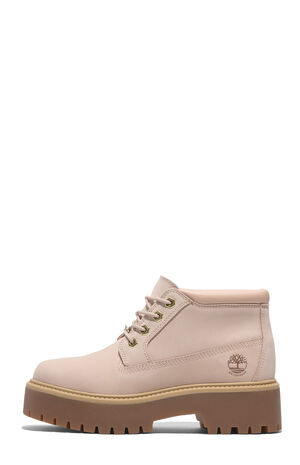 Women's Light Beige Stone Street Mid Lace-Up Boots image number 8