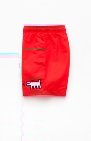 Keith Haring Dog 4.5" Swim Trunks image number 3