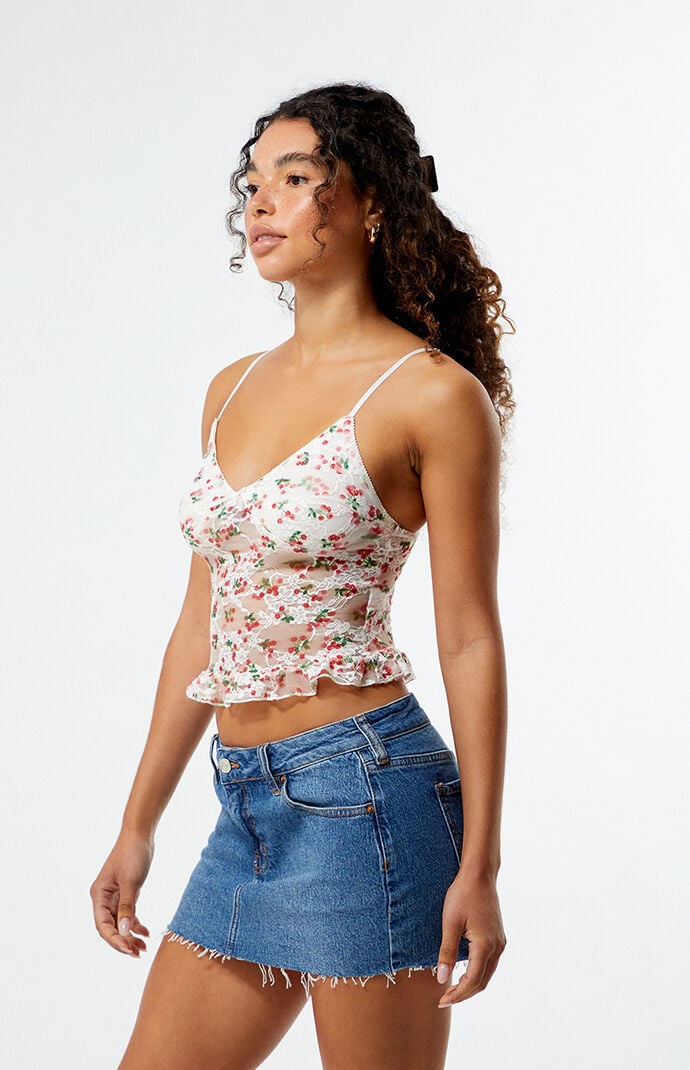 White stretch 2024 denim mini skirt