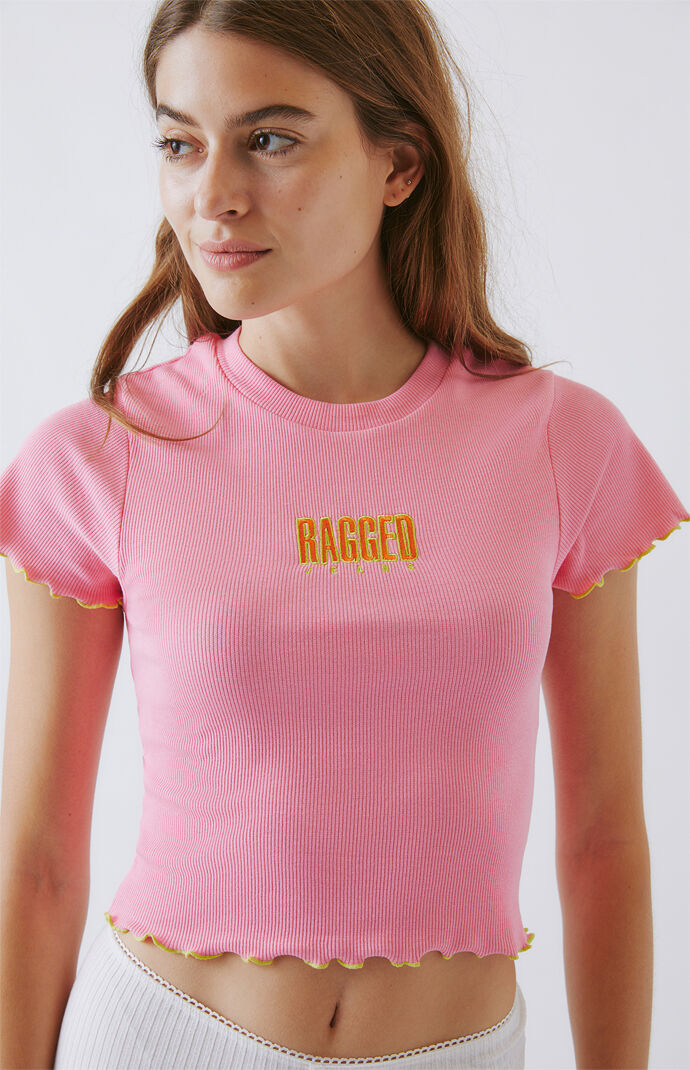 Ragged Jeans Lettuce Hem TShirt at