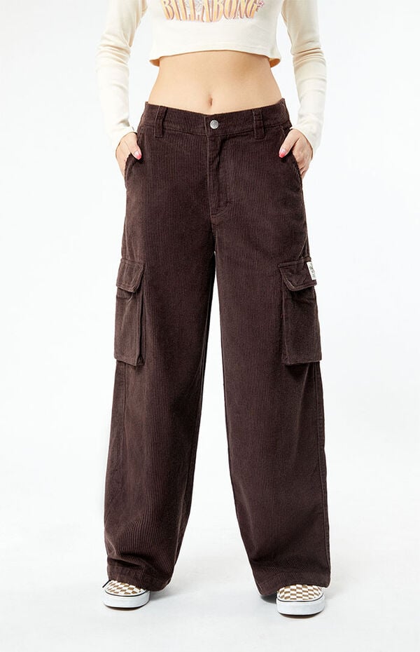Andrea Corduroy Baggy Cargo Pants - Main Image