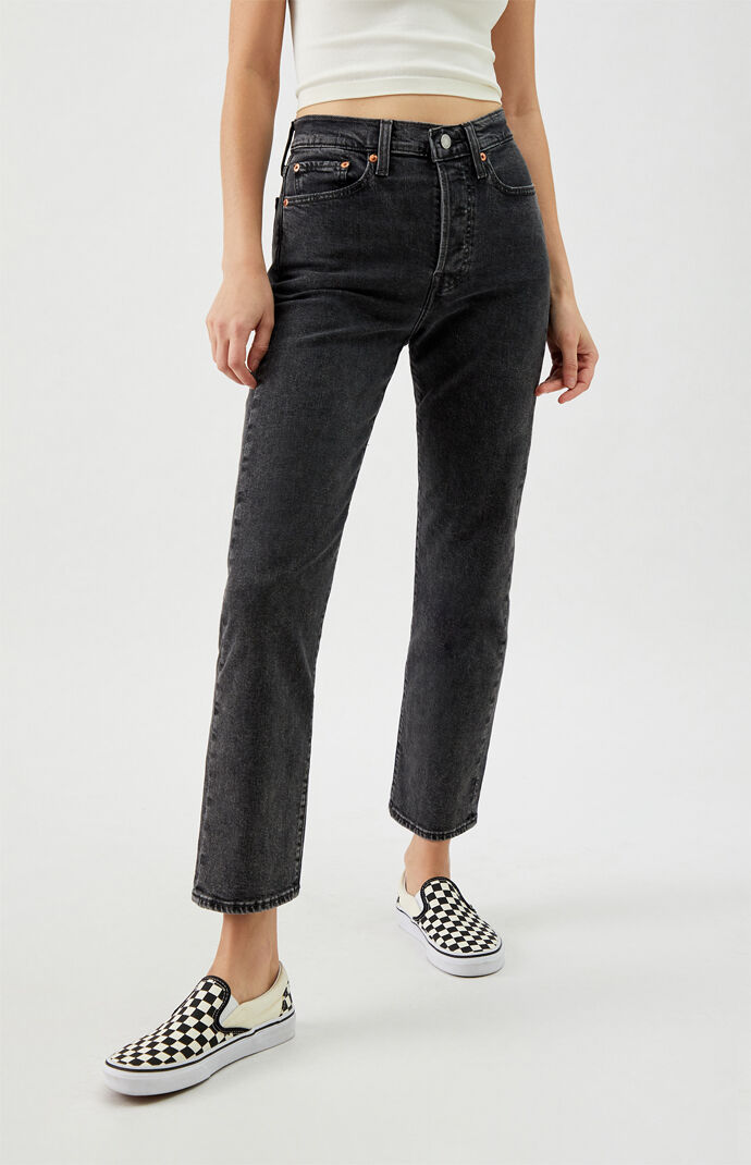 Levi s Black Wedgie Straight Pedal 2 Jeans PacSun