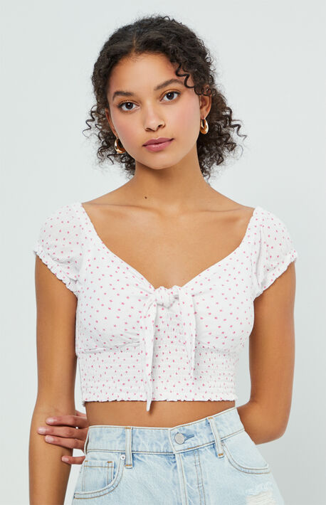 Tie Front Woven Top