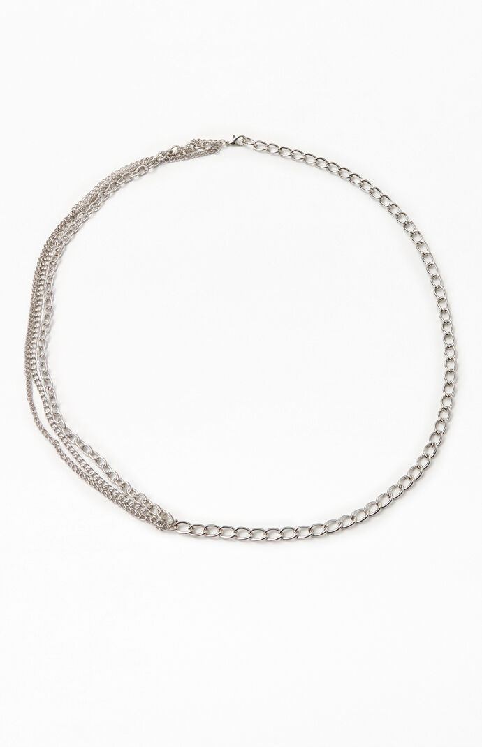 Silver Triple Chain Belt