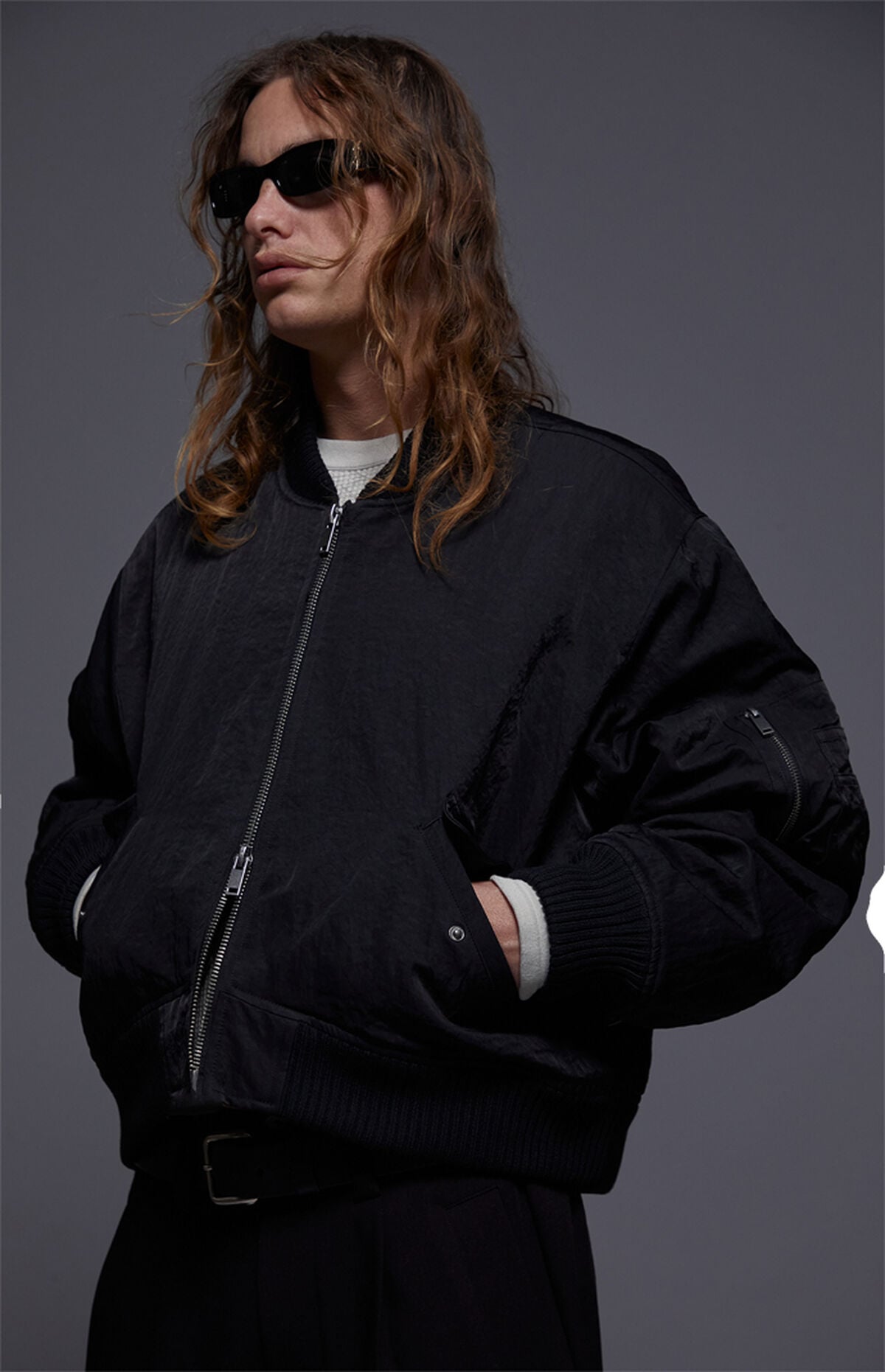 PacSun FIELD OF STUDY by Pacsun Wave Nylon Bomber Jacket