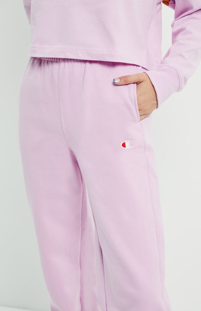 light pink champion sweatpants