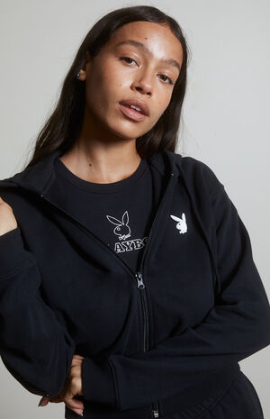 Playboy By PacSun Classic Cropped Zip Hoodie | PacSun