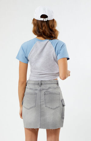 Denim Cargo Mini Skirt image number 4